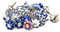 KNOBSWORLD Lot de 25 boutons de tiroir en céramique bleu et blanc
