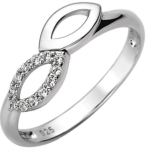 Jobo Damen Ring 925 Sterling Silber 12 Zirkonia Silberring Größe 64