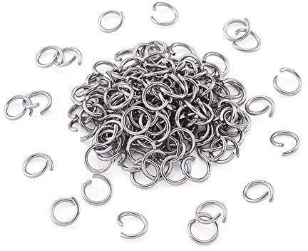 Pandahall Offene Biegeringe aus Edelstahl, 8 mm, rund, 1,2 mm dick, Metall, rund, ungelötet, Ringverbinder für Kettennetz-Schmuckherstellung, 1000 Stück
