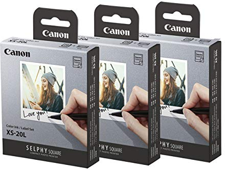 Canon XS-20L Fotopapier für QX10 Drucker, quadratisch, 60 Aufnahmen, 6,9 x 6,9 cm