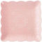 YBK Tech Elegante piatto quadrato in pizzo goffrato, piatto da portata in ceramica per colazione tè pomeridiano (rosa, 25,4 cm)