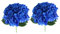 MagiDeal 2 Stück Blumenstrauß Hortensien mit Stiel Blumenarrangements Hortensien für Jahrestag Hochzeit Party Verlobung, Dunkelblau