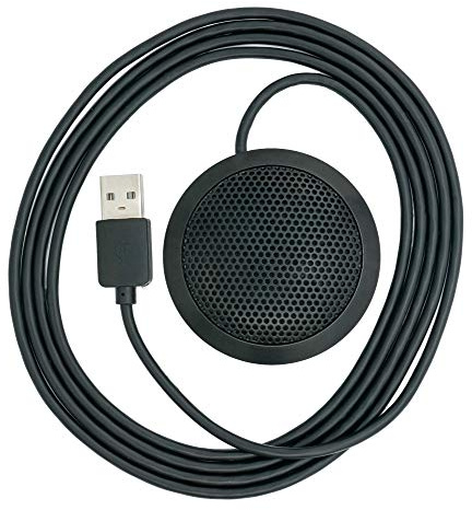 SYSTEM-S Mikrofon USB 2.0 Anschluss mit 360° Aufnahmebereich in Schwarz für PC