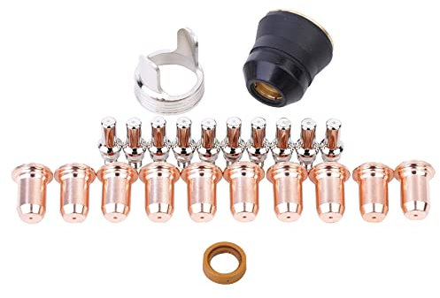 Welding Knight Plasmaschneidbrenner, IPT-60, PT-60, IPT-40, PT40, Düsenspitze, 1,0 mm, 23 Stück & Elektrodenabschirmkappe, Abstandsbolzen