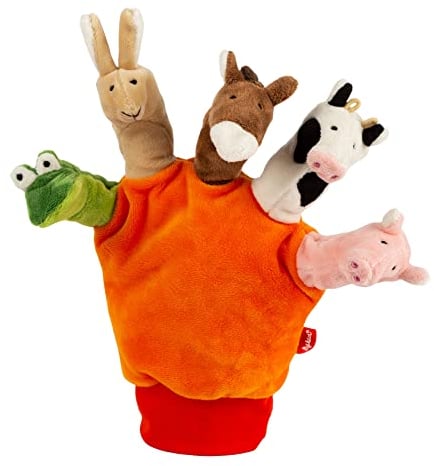 SIGIKID 42786 Handschuh Tiere My Little Theatre Mädchen und Jungen Babyspielzeug empfohlen ab 3 Monaten mehrfarbig, 22 x 5 x 26