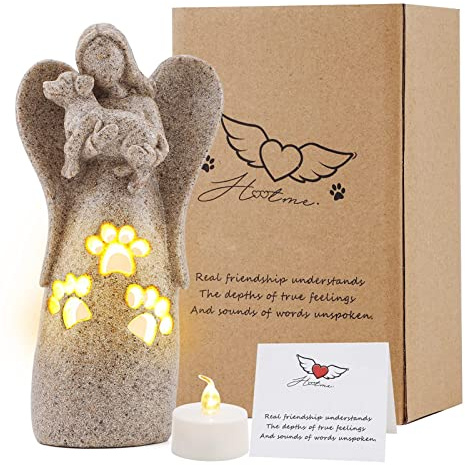 BEARAE Gedenkgeschenke für Hunde, Kerzenhalter, Statue, Haustierverlustgeschenke, Trauergeschenke, Beileidsgeschenke für Haustiere