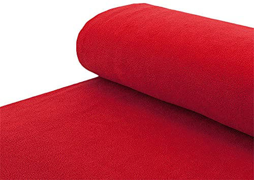 Polar Fleece Stoff Antipilling einfarbig rot - Meterware ab 25 cm x 150 cm - Stoff zum Nähen