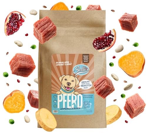 Sollis Trockenfutter für Hunde | Hypoallergen | Pferd | Allergiker geeignet | Getreidefrei & Zuckerfrei | Besonders verträglich | 2kg