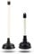 Pack of 2 Small & Large Plunger for Bathroom Sink & Drain Clogs Cleaning Products - White Handle with Black Cup, Drain Unblocker & Toilet Cleaner for Home, Bath Seat, Toilet, Kitchen & Shower