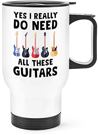 Yes I Really Do Need All These Guitars Travel Mug Cup with Handle