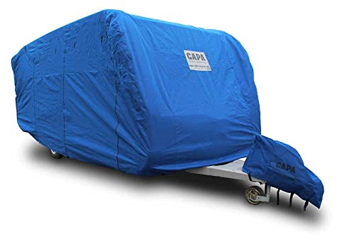 CAPA® Wohnwagen Schutzhülle als Schutzhülle Garage Schutzdach Abdeckung dunkelblau 05 - L 800 x B 250 x H 240