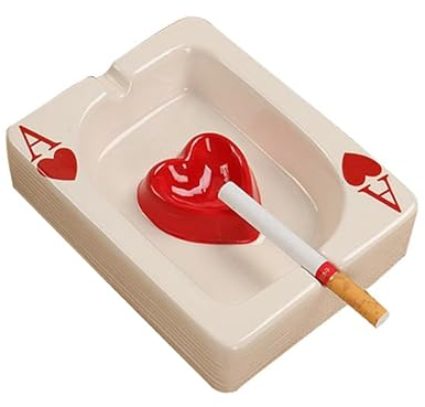 DIY Kreativer Keramik-Aschenbecher Tragbarer Moderner Aschenbecher Poker Outdoor Indoor Tischplatte Zigarrenaschenbecher Home Schreibtisch Räuchern Mode Dekoration Herren Damen Handmade Geschenke
