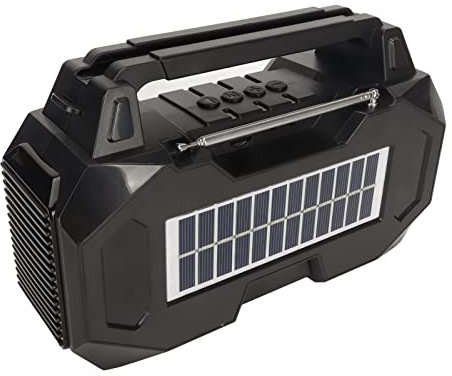 Tragbares Radio mit Bluetooth-Lautsprecher, WiederaufladbarSolarBatterieradio, Unterstützt TF-Karte/USB-Player, für S6 S7 S8 Galaxy, für OS X, für MacBook, für Android