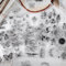 Silikon Stempel Vintage Blumen Blätter für DIY Scrapbooking Dekor Transparente Silikonstempel zum Kartenbasteln DIY Scrapbooking Fotoalbum Basteln