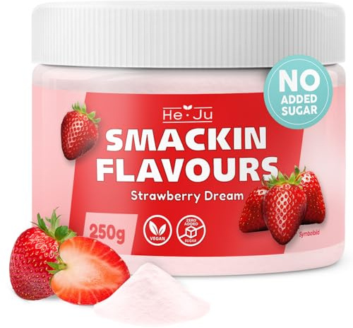 Flavour Pulver Erdbeere vegan, poudre de saveur sans calories au goût de fraise, 1x 250g