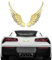 deemars 2PCS Engelsflügel Autoaufkleber, 3D-Dimensionale Auto-Logo-Aufkleber, Hawk Eagle Wings Auto-Emblem, Auto Dekoration Zubehör Auto Exterieur Embleme Abzeichen Universal für Auto LKW SUV (Gold)