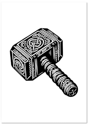 Azeeda A0+ 'Viking Hammer Of Thor' Wall Poster/Print (PP00281805)