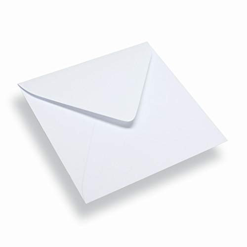 20 Briefumschläge quadratisch 16x16 cm weiss 90g/qm