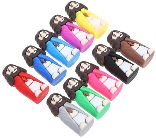 TOPBATHY 10pcs Jesus Bibel Puppe Mini Figuren Groß Set Religiöse Spielzeug Christus Religiöse Spielzeug Retter