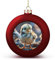 2 x Weihnachtskugel-Ornamente, Huhn-Druck, Weihnachtsbaumschmuck, hängende Kugel für Feiertage, Party-Dekoration