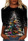 Pull De Noël Femme Manches Longues Col Rond Pull Christmas Moche Pull Chaud Ugly Pas Cher Soldes Sweat Multicolore Imprimé Noël Sweatshirt Grande Taille Pullover Sweat Original Cadeaux Noel Femme