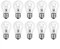 NCC-Licht 10 Stück Birnenlampe Standard klar E27 40W warmweiß dimmbar 230V