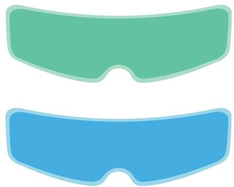 HQRKOTM 2 Pezzi Pellicola Antiappannamento/Antipioggia per Casco Moto, Universale Visiera Antiappannamento Trasparente, Adesivo Protettivo per Casco (8,8 X 24,5cm)