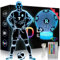 Eygerur 2 Stück Ronaldo Fußballer Nr.7 Nachtlicht für Kinder, Fußball Geschenke Jungen, 3D LED Illusionslampen Mit Fernbedienung & Touch 16 Farben Nachttischlampe für Kinder Männer Ronaldo Fans