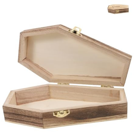 FUNNETOYU Kleinere Sarg Schmuckbox Für Aufbewahrung Und Dekoration Coffin Form Für Halloween Tragbar Für Ringe Ohrringe Und Halsketten Einzigartiges Gothic-