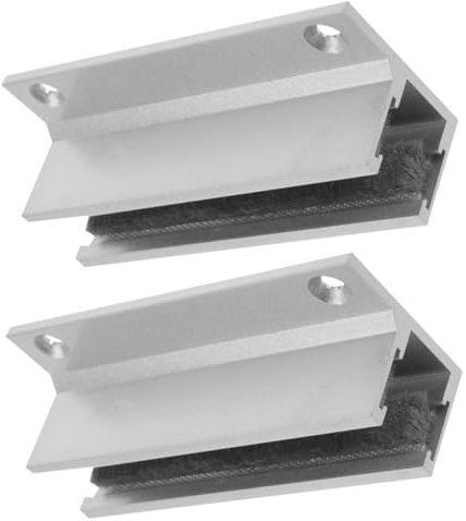 NUOBESTY 2stücke Duschtürführung Untere Schiene Für Glasschiebetüren Ersatz Teile Boden Türführung Montage Guide Duschtürpuffer Rostfrei