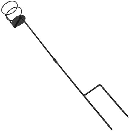 COOPHYA Outdoor Metal Beverage Bottle Holder Rack Black Iron Drink Storage Stand for Garden Balcony Beach Camping Picnic Patio Furniture