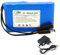 WILLQ DC 12 V 6800 mAh wiederaufladbarer Lithium-Akkupack für LED-Lichtleiste/Radio/Solar und weitere 12-Volt-Geräte mit 12,6 V 1 A Ladegerät