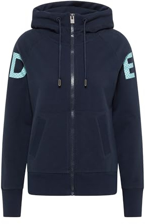 Elbsand Kalea Damen Sweatjacke, Kapuze, Kängurutasche, Slim fit