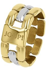 JOOP! Ring für Damen, Edelstahl, 9 mm, Bicolor, Geschenkidee, kommt in Schmuck Geschenk Box