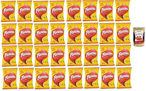 Italian Gourmet Gli Originali Snack di mais Käsegeschmack 32 x 100g | Croccante e non fritto, knusprige Tüte für Aperitivo, Kinoabend und Familie, Gesamtnettogewicht 3,2 kg + Kostenlos Polpa 400g