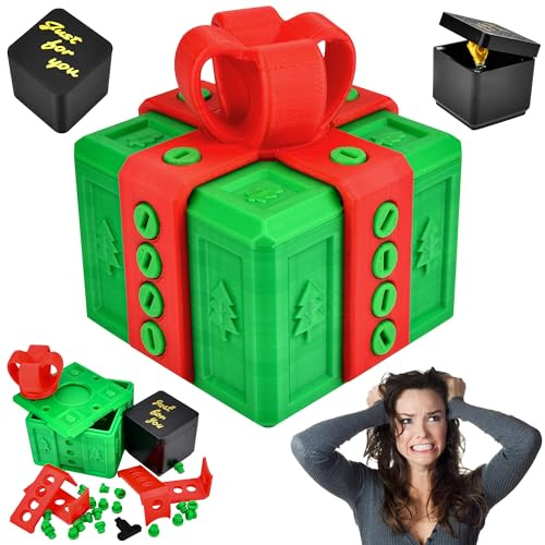 Boite Cadeau Doigt d'honneur Really Annoying Boîtes Cadeaux Cadeau Drole Noel, 3D Boîte à Vis Surprise Farce et Attrape Adulte Boite Cadeau pour Anniversaire Noël Fêtes