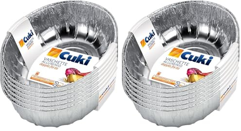 Cuki Vaschette Alluminio - Doppia Forza - pollo arrosto [E1G] - 12 vaschette (Multipack) (Confezione da 2)