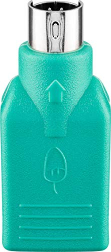 Wentronic 68919, Adaptador para cable (USB A F, PS2 M, Macho/Hembra), Verde