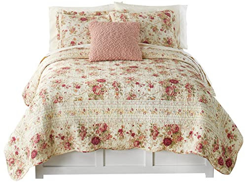 Greenland Home Antique Rose King Quilt Set