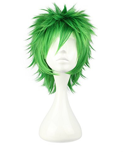 COSPLAZA Cosplay Wigs Kostüme Perücken Kurz Grün Spiked St Patricks Day Kostüm Party Haar