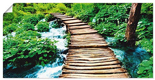 ARTLAND Wanddeko Poster & Kunstdrucke Wandposter 60x30 cm Natur Landschaft Dschungel Urwald Regenwald Pflanzen T3GH