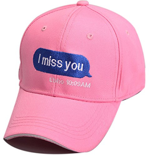 Belsen Herren I Miss You Hip-Hop Cap Baseball Hut Trucker Golf Hat (rosa)