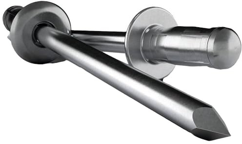 Gesipa Blindniete PolyGrip 50 Stück (Stahl/Stahl, Nietschaft-ø 4,8 mm, Scherkraft 2400 N, Zugkraft 3200 N, Flachrundkopf) 1432058