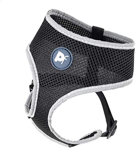 Petface Komfort Hundegeschirr, reflektierend, MEDIUM, schwarz