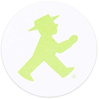 AMPELMANN Sticky Notes - Haftnotizen naturweiß mit Geher - Durchmesser 5,9 cm mit 50 Blatt
