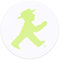 AMPELMANN Sticky Notes - Haftnotizen naturweiß mit Geher - Durchmesser 5,9 cm mit 50 Blatt