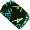 Wollhuhn ÖKO Kinder/Jungen/Mädchen Cooles Elastisches Stirnband/Haarband Bequem Zweilagig Jersey Oder Fleece Viele Motive 21215152 (Cool Music Schwarz/Blau/Grün)