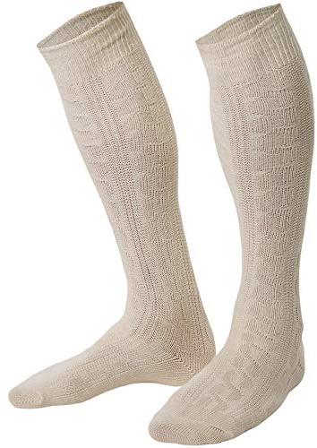 dressforfun 900642 Chaussettes Longues Unisexe Costume Allemand Traditionnel Tricot Style Classique Blanc -Diverses Tailles (35-38| no.303300)