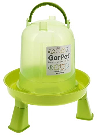GarPet Geflügeltränke mit Stand Füße automatisch Hühner Tränke grün Stülptränke Wachtel 1,5 L