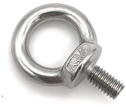 5 Stk. Ringschrauben Edelstahl V4A | M6 ähnl. DIN 580 [ Größe Wählbar M6 - M16 ] Augenschraube Oesenschraube Oesen mit Außengewinde Ringösen aus rostfreiem Stahl (A4, M6)